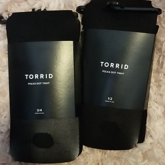 Torrid Black opaque polka dot tights - Picture 2 of 3